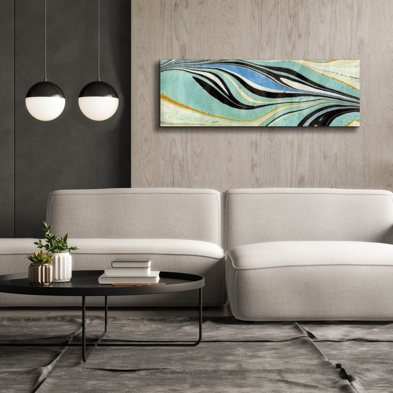 «Placid 1» par Alicia Ludwig, art mural sur toile, 60 po x 20 po