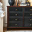 Armoire de rangement à 8 tiroirs en noyer de style classique
