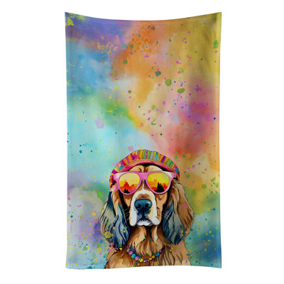 Cocker Spaniel Hippie Dawg Kitchen Towel