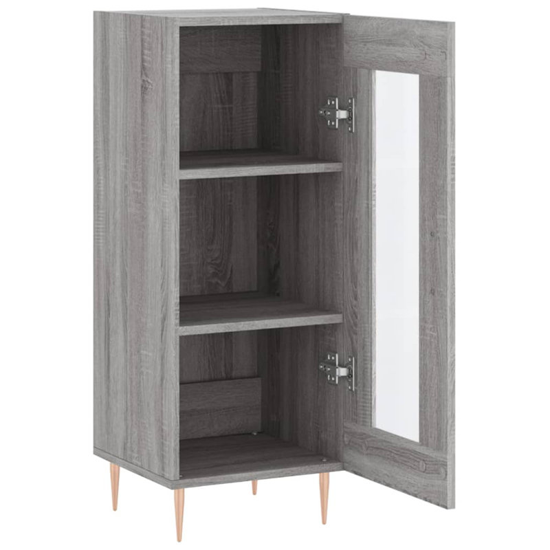 Minonk Display Cabinet, Grey Sonoma