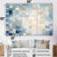 Carrés cubiques bleus apaisants - ensemble d'art mural abstrait-816044814-816044812