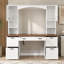 Bureau d'ordinateur tendance de style ferme avec tablette, poste de travail de bureau à domicile de style milieu du siècle avec poste de charge et plateau pour clavier, bureau tout-en-un avec tiroir à dossiers pour les études et le bureau.-328778873
