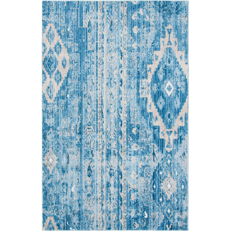 Geometric Indoor Rug, Rectangle 5' x 8'
