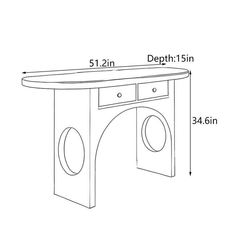 Nouvelle console d'entrée de style chinois, H 34,6 po x l 51,2 po x P 15 po