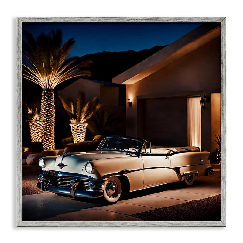 «Miami Wheels Classic Car», estampe numérique par Noah Bay, Estampe numérique Farmhouse, H 17 po x l 17 po