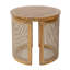 Table d'appoint et table de bout ronde en bois d'acacia