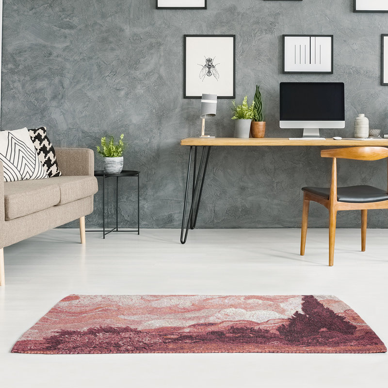 Tapis zone rouge wheatfield chenille, Rectangle 3 pi x 5 pi