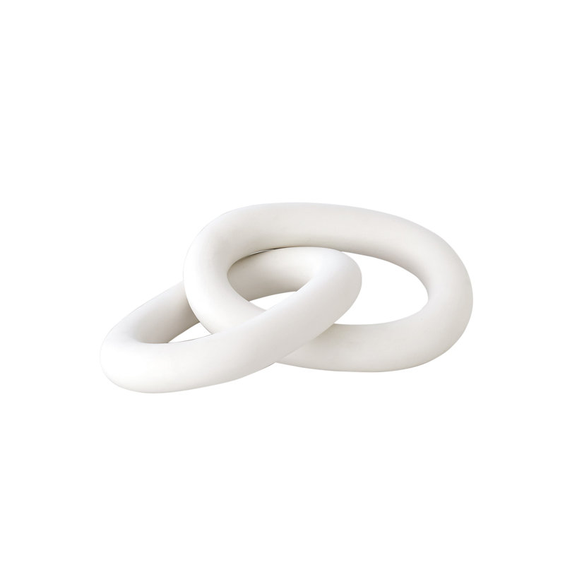 2 Ring Chain-Matte White