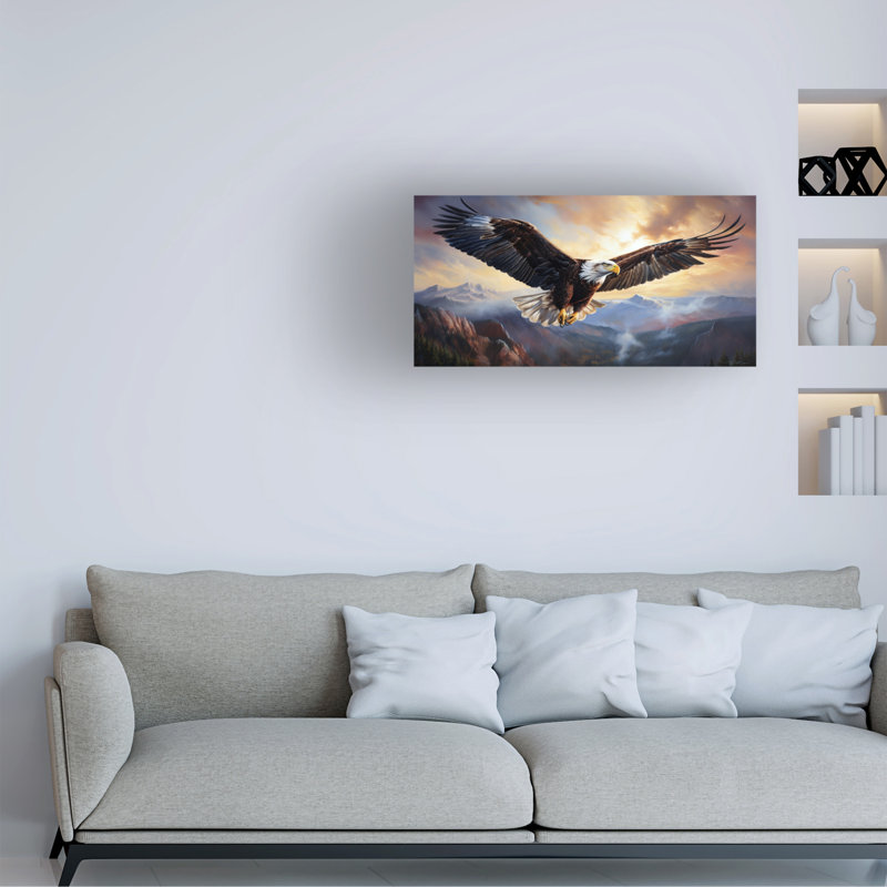 Modern & Contemporary Painting Print,  12" H  x 24" W  x  2" D