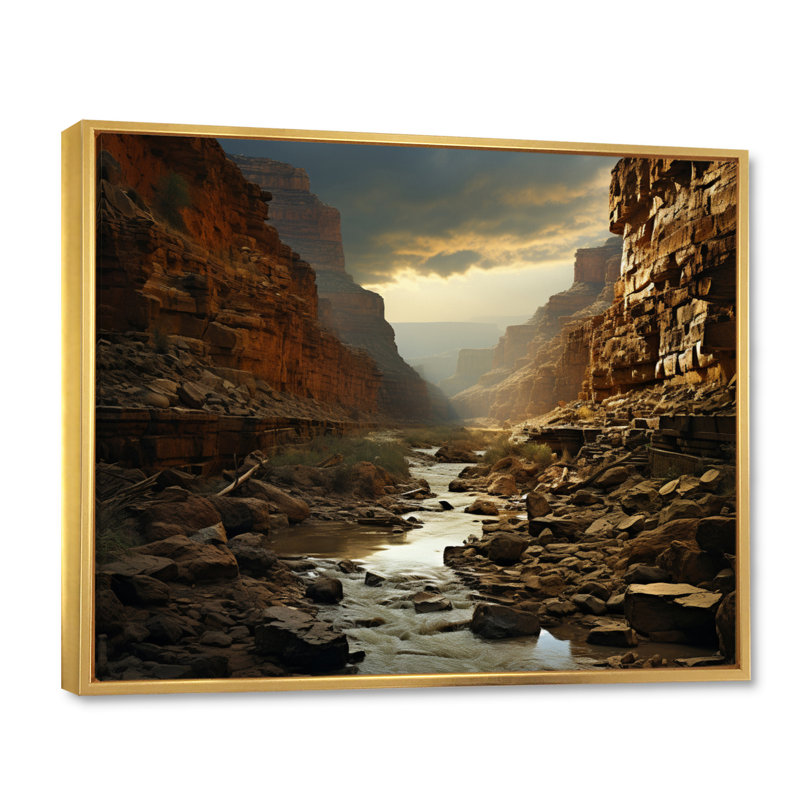 «Bilan Canyon», reproduction sur toile, H 30 po x l 40 po x P 1,5 po, Cadre flottant doré
