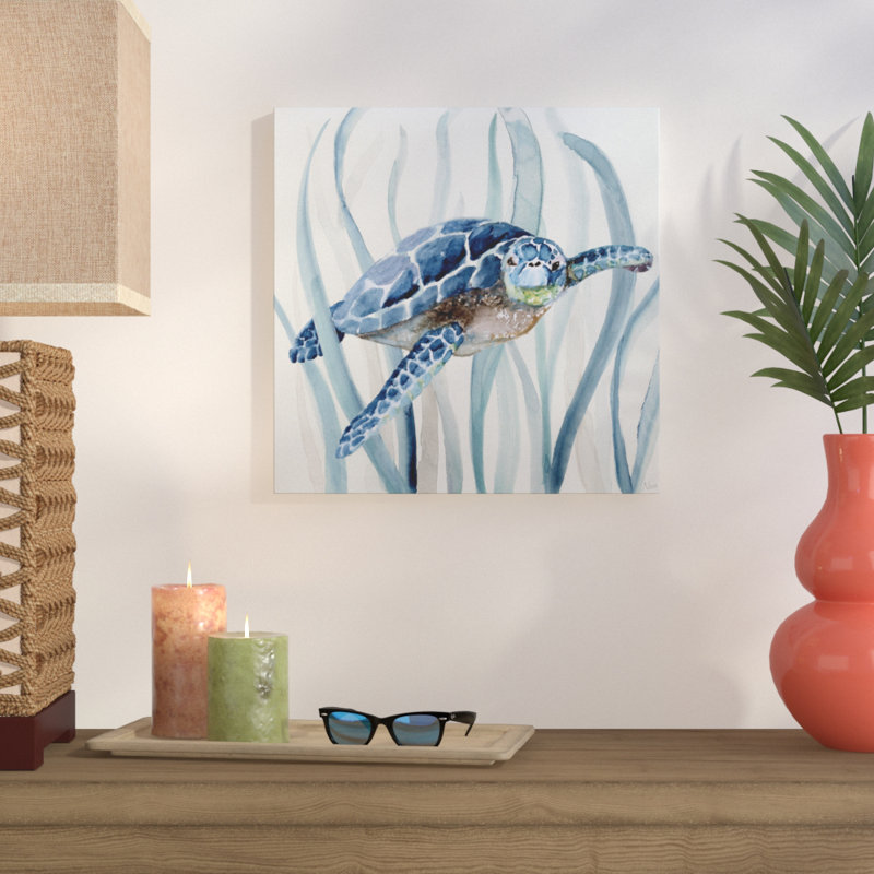 « Pei Turtle I » - Impression sur toile tendue, H 16 po x l 16 po, Toile tendue, Sans cadre