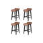 Ensemble de 2 tabourets de bar en bois massif, tabourets de bar à hauteur de comptoir avec large siège rembourré en cuir de polyuréthane, tabourets de bar avec pieds en bois robuste-2129581040-2129581042