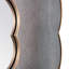 Miroir mural festonné - gris chagrin / laiton patiné - l 36 po x H 36 po-111184247