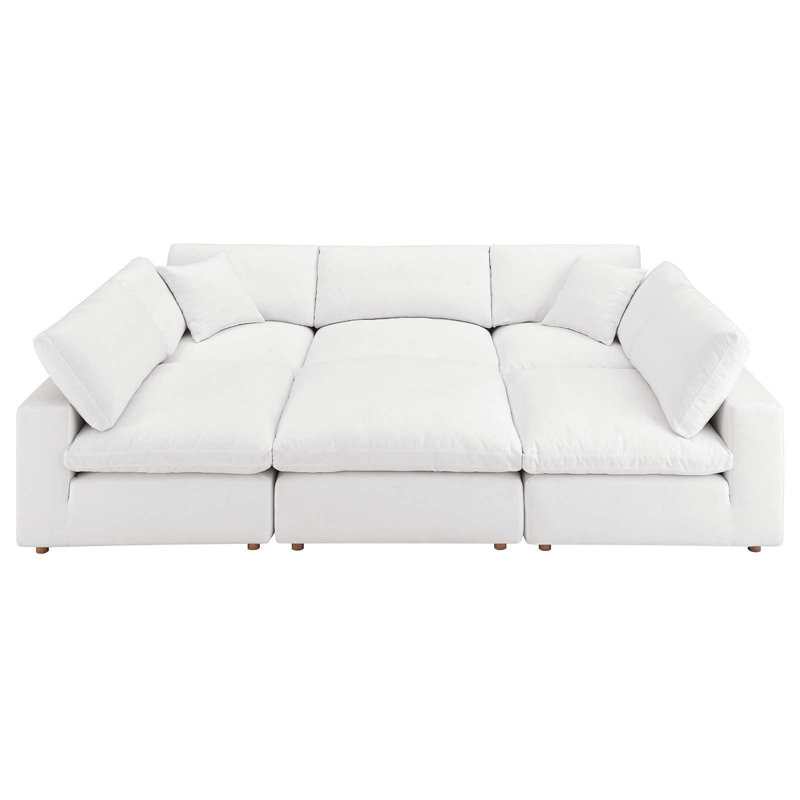 Canapé modulaire 6 pièces Commix, Polyester blanc pur