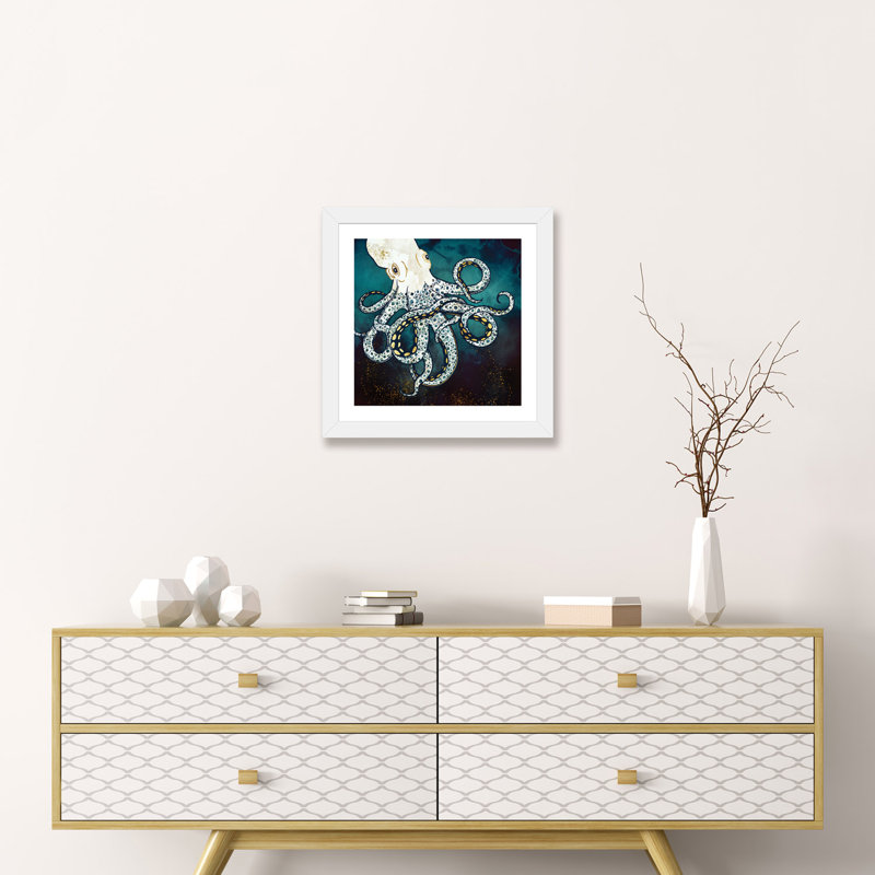 Underwater Dream VII - Impression, Encadré par un papier blanc, H 16 po x l 16 po x p 1 po