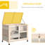 Enclos naturel en bois avec roulettes portatives - Étanche, compact, pour les petits espaces