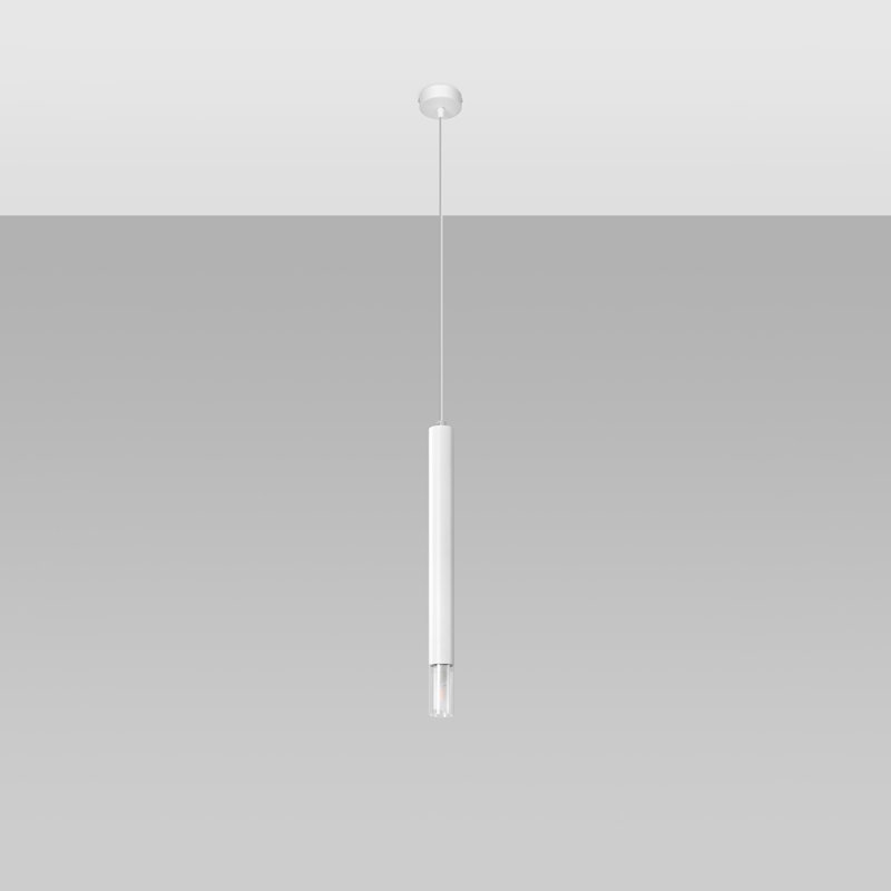 Bohlen 1 - Light Stainless Steel Pendant, White
