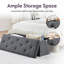 Banc de rangement avec repose-pieds de 43 pouces gris, repose-pieds de grande capacité de rangement de 157,5l, entrée dans la chambre à coucher du salon