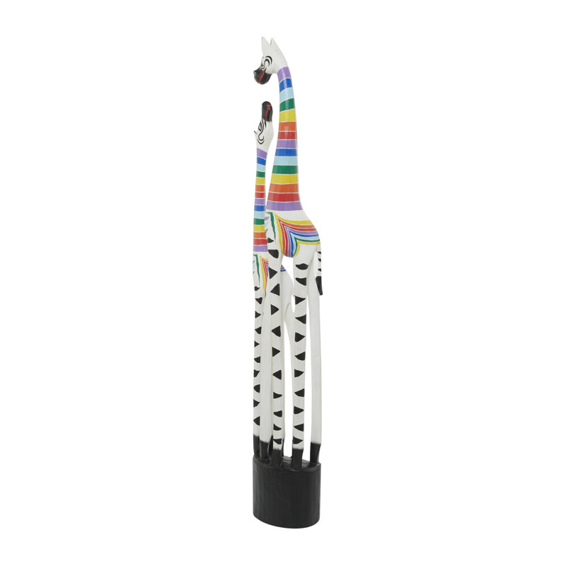 Corozon Figurine / Sculpture Decorative Object, Multi Colored/White