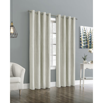 Ethan Blackout Grommet Curtain Panel 52 x 63 in White