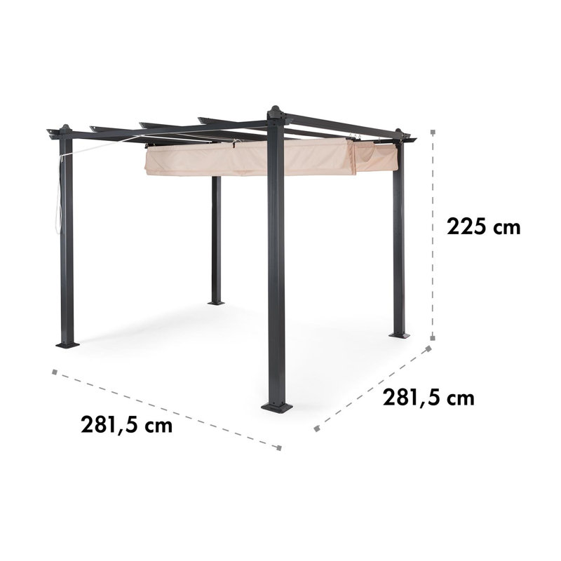 Pantheon 2.25m x 3m Pergola, Beige