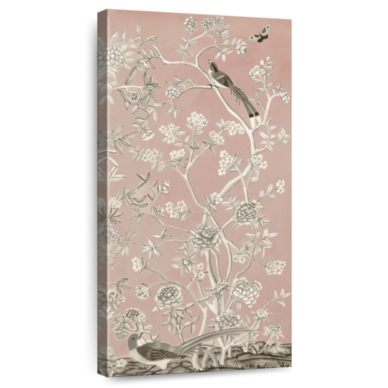 Blush chinoiserie I, H 24 po x l 12 po