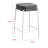 Jenie Counter Height Stool Set Of 2, White Metal Frame, Gray Fabric-117054225