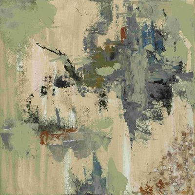 Peinture abstraite gris-bleu