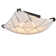 Modern Ceiling Light with Square Curving Shade Dimmable