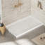 Base de douche 60 po x 60 po à simple seuil et drain à gauche avec surface solide et texture antidérapante-132804365-132804368