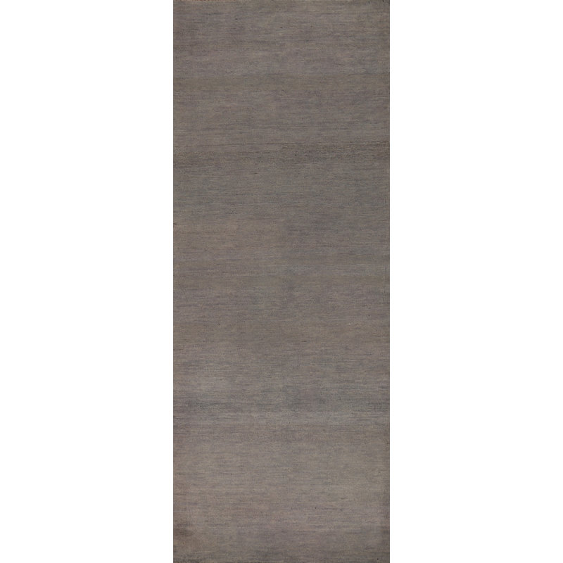 Tapis de couloir gris moderne Gabbeh 3 x 10