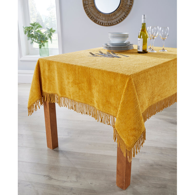 Lunado 100% Cotton Tablecloth, 54" W x 54" L, Gold