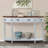 Retro Curved Wood Console Table, 52 Inch Circular Half Moon Sofa Table With Open Shelf And 2 Drawers, Solid Wood Entry Table For Living Room, Hallway-1239122391