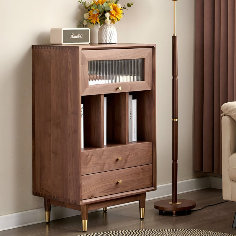 23.62"Brown Style Creative Solid Wood Bookshelf