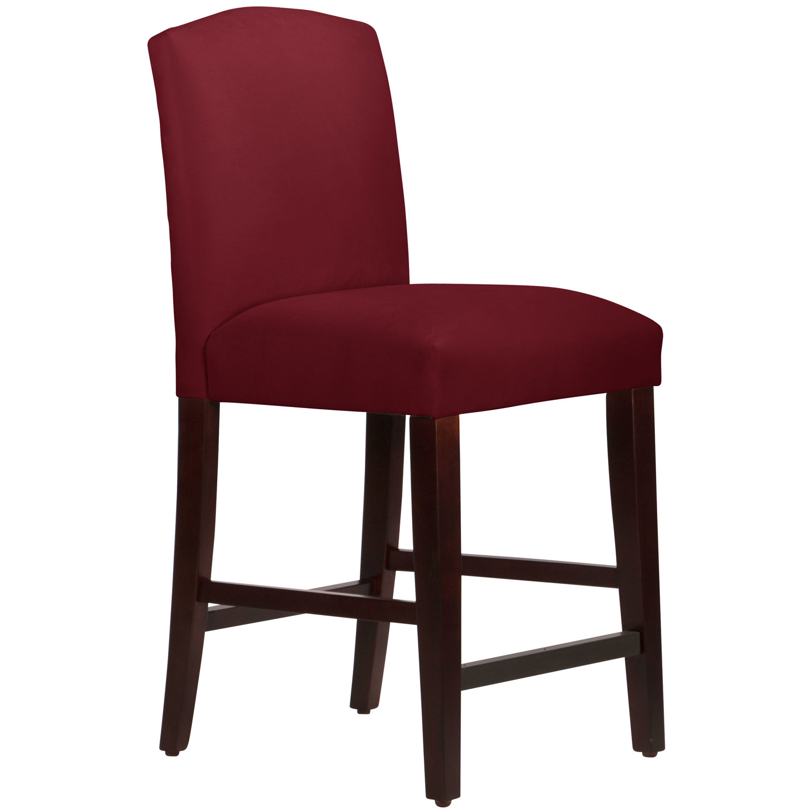 April Bar and Counter Stool, Counter Stool (26" Seat Height), Classic Berry Velvet, Espresso