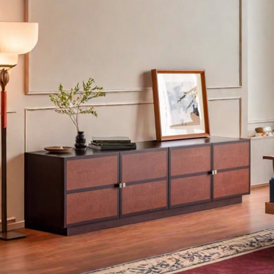 Medieval style design sense solid wood TV cabinet
