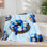 1pc bleu en céramique craquelée couverture flanelle douce aux chandelles confortable, art décoratif, motif unique, décoration intérieure élégante pour canapé / lit / voyage 30 * 40