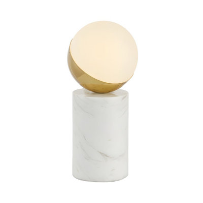  Luminara Marble Globe Table Lamp | Modern Lighting For Bedroom, Living Room, Office