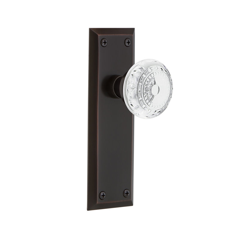 Plaque de New York avec poignée Crystal Meadows, Bronze intemporel
