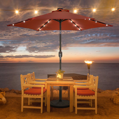 90'' Lighted Tilt Market Umbrella