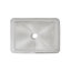 Lavabo rectangulaire en verre cristal CORA 18 po sans robinet, couleur or pâle-136228436
