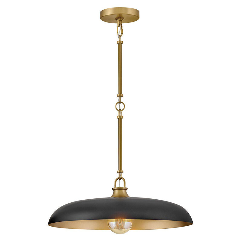 Sadie 1 - Light Steel Chandelier, Black, 6.25" H x 18" W x 18" D