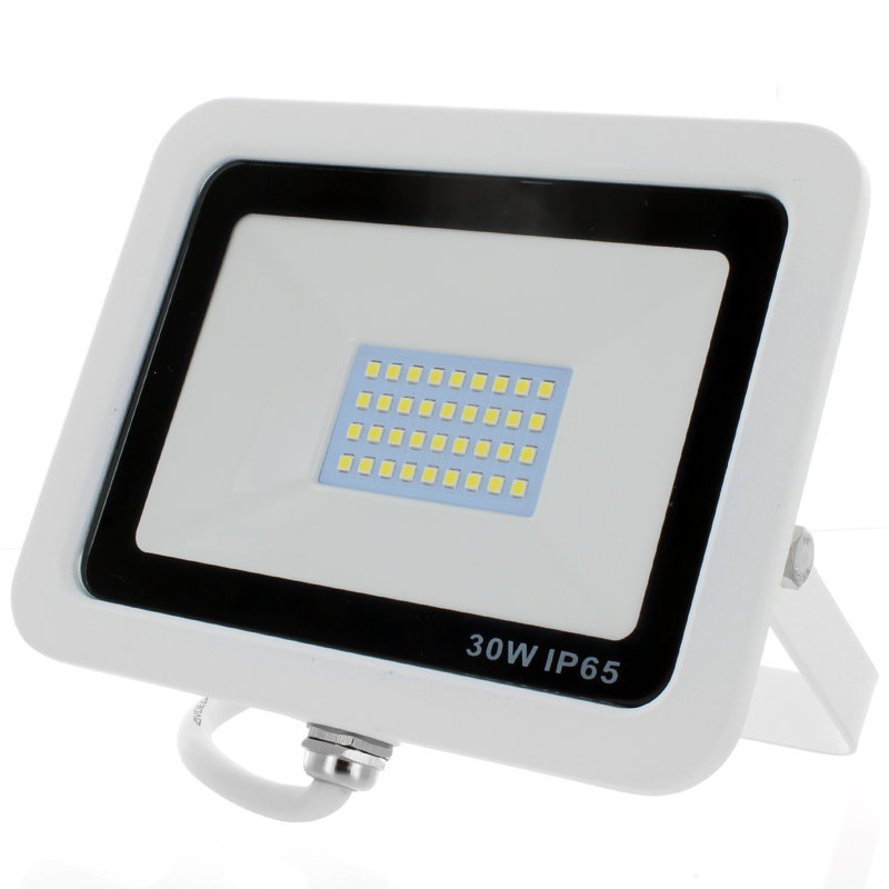 30-Watt LED Outdoor Security Flood Light, White 