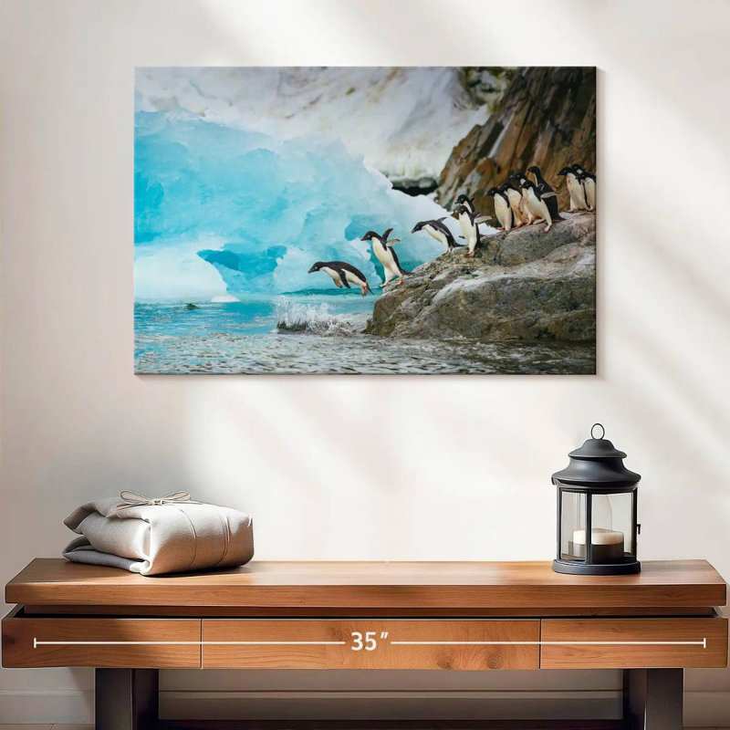 Brampt Diving Penguins, 16" H x 24" W