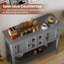 Buffet Buffet avec 2 portes et 2 tiroirs gris-2096503950