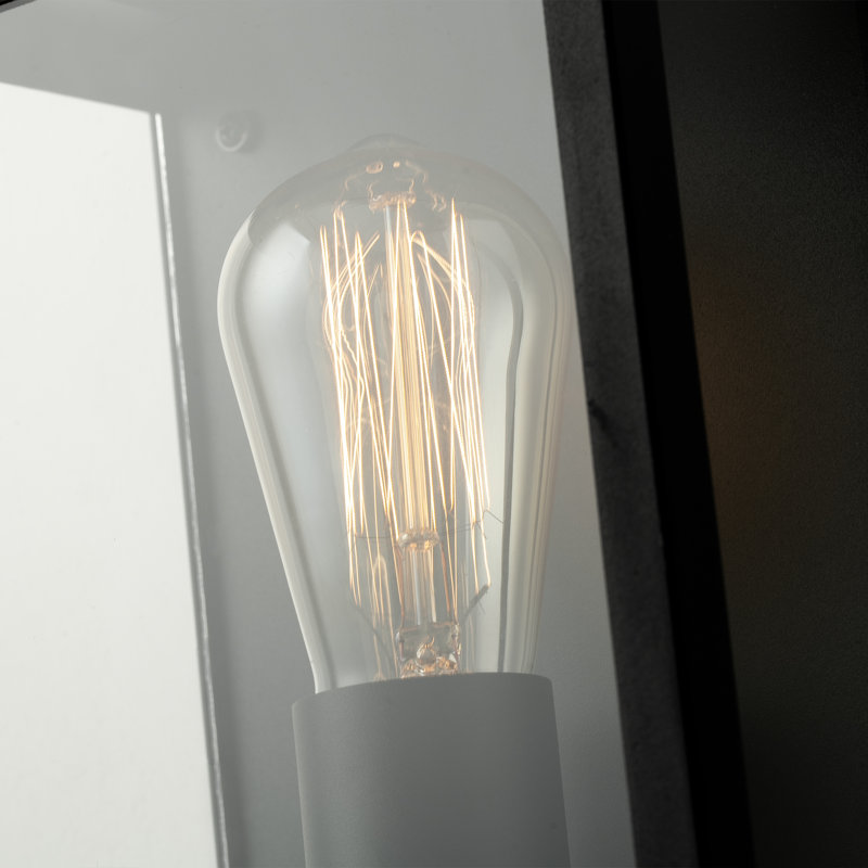 Matte Black 23cm H Outdoor Sconce