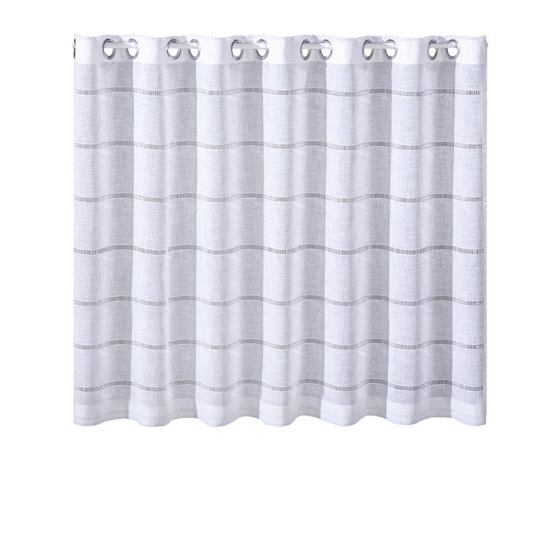 Reto Polyester Semi Sheer Grommet / Eyelet Curtain, 75cm Width x 140cm Height