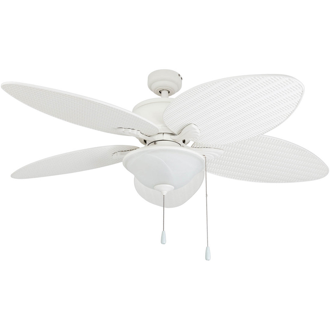 Alexander 52" Indoor and Outdoor Ceiling Fan with Light Bay Isle Home™