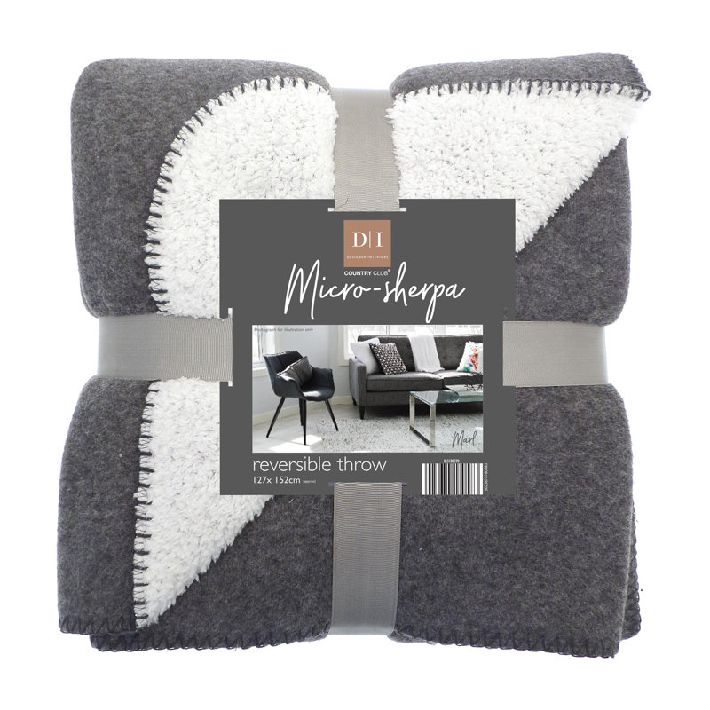 Solid Colour Blanket, Charcoal