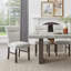  Sorlen Modern 5-piece Dining Set, 3d Faux Concrete Table With 6 Chairs-929902018